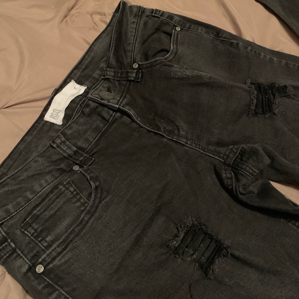 Black ripped jeans